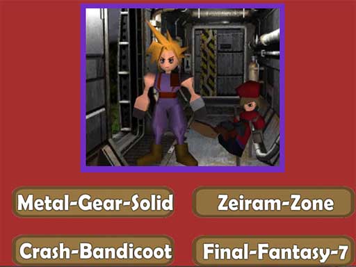 Play Nostalgic Playstation1 Quiz online