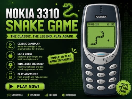 Play Nokia 3310 Snack Game online