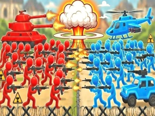Play Gun Mob: Stickman Run online