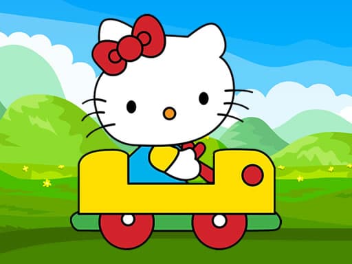 Play Hello Kitty Car Jigsaw online