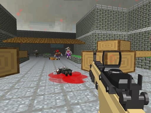 Play Pixel Apocalypse Shooting Zombie blocky combat online