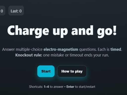 Play Physics: Electro Magnetism Quiz online