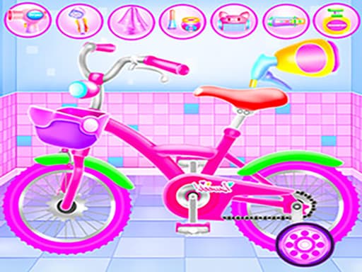 Play Girl Bike Fix Washing Salon online