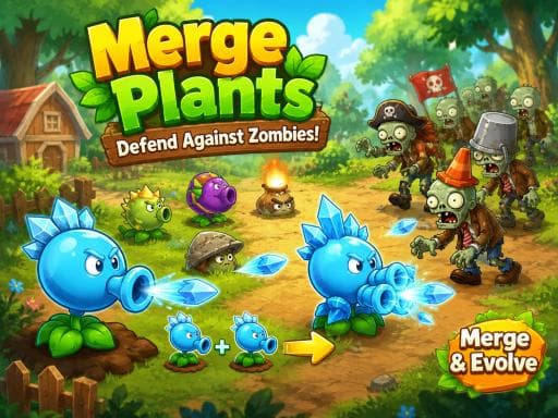 Play Merge Plants – Defense Zombies online