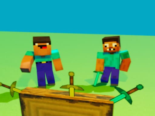 Play Noob vs Pro But Knife Hit Minecraft online