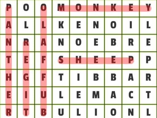 Play Animals Word Search online
