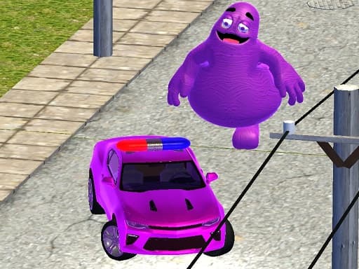 Play Grimace vs Police SuperCar online