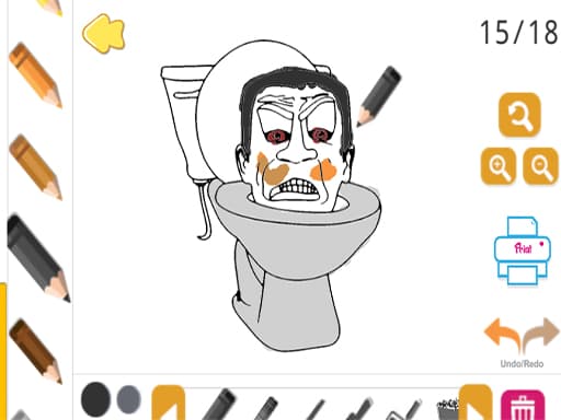 Play Skibidi Coloring online