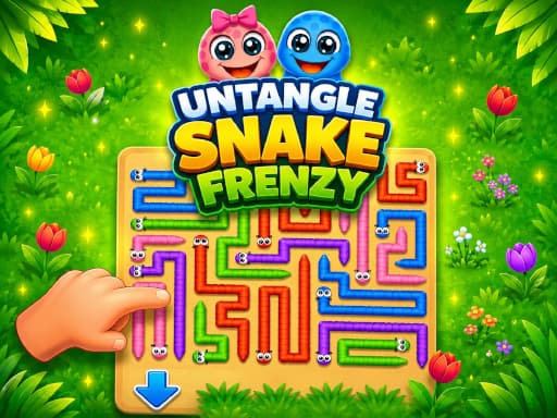 Play Untangle Snake Frenzy online