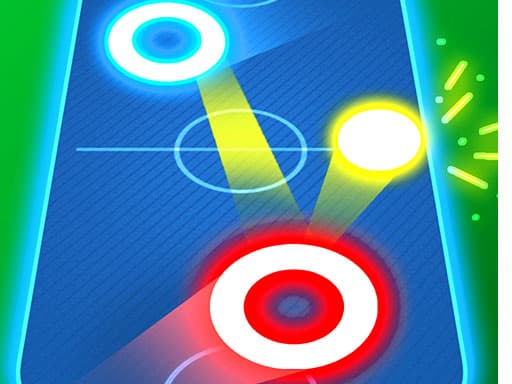 Play Air Hockey Glow: 2 Players online
