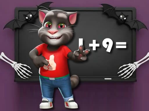 Play Halloween Tom Math Challenge online