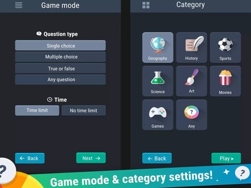 Play Trivia Quizzes online