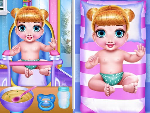 Play PRINCESS NEW BORN TWINS BABY CARE online