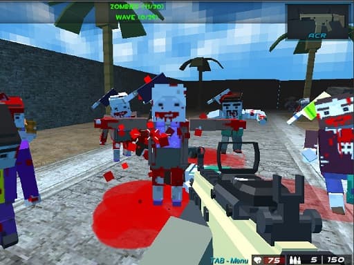 Play Pixel blocky Combat The SandStorm online