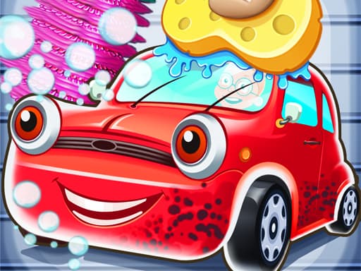 Play Kid car wash garage online