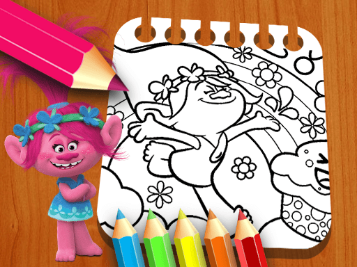 Play Les Trolls Coloring Book online